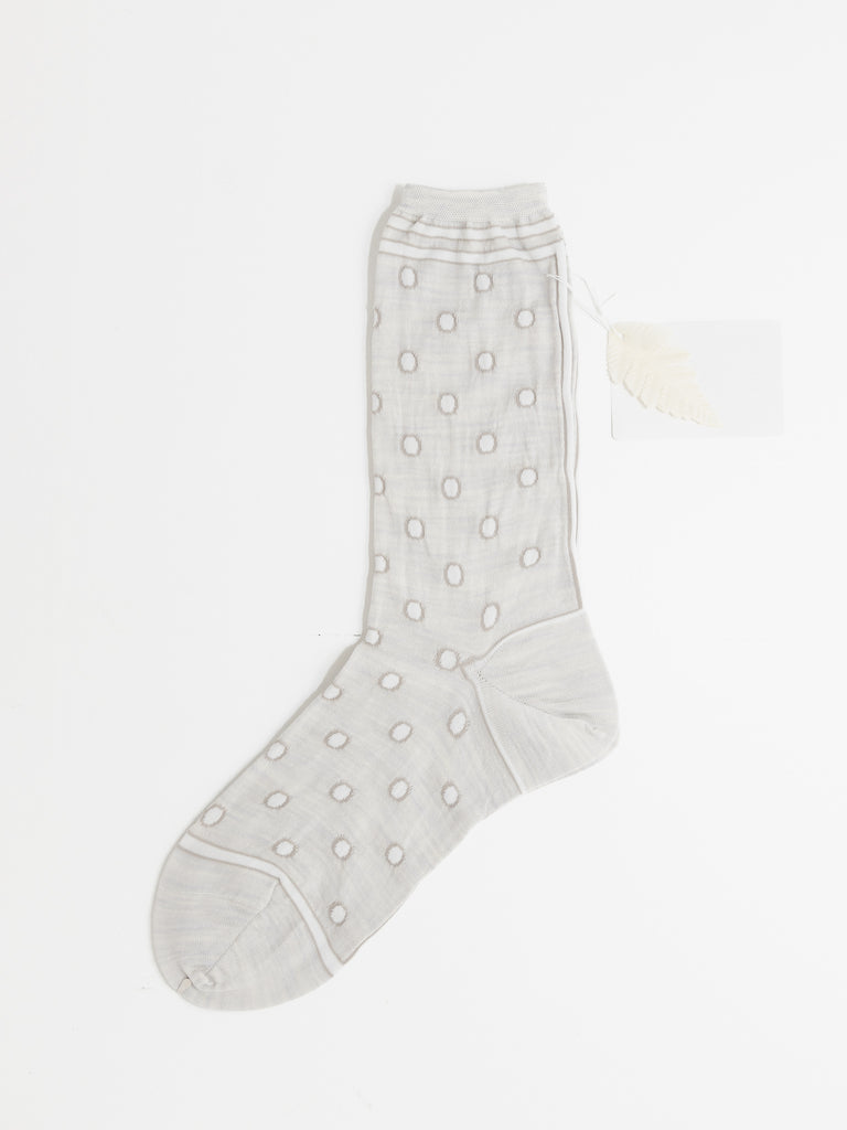 Antipast Polka Dot Socks, White - Worthwhile