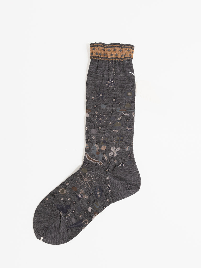 Antipast Wish Upon a Star Socks, Charcoal - Worthwhile