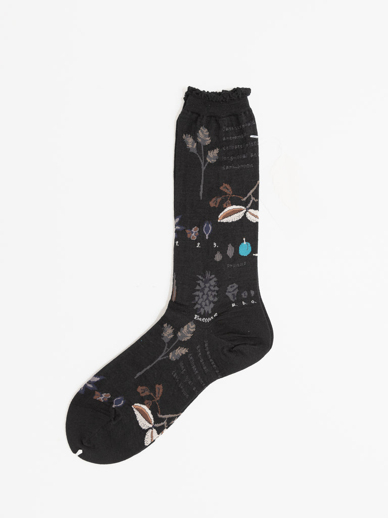 Antipast Botanical XV Socks, Black - Worthwhile
