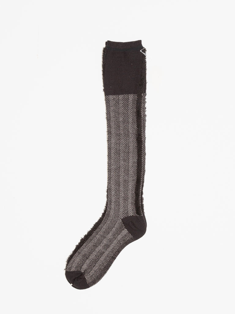 Antipast Fringe High Socks, Black - Worthwhile