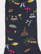 Antipast Summer Beach Socks in Navy - ANTIPAST at Worthwhile - shop SOCK