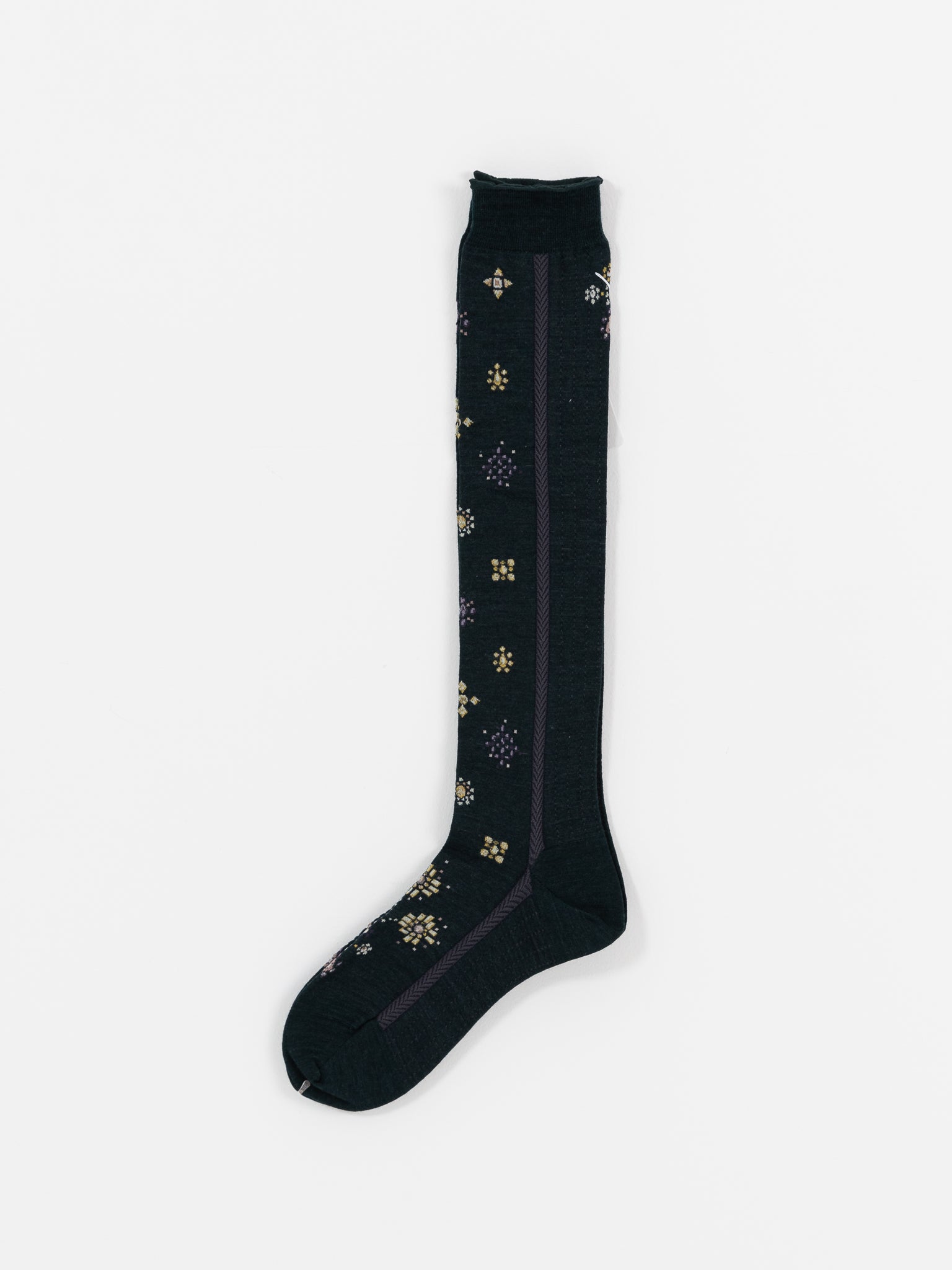 Antipast Like Jewelry High Socks in Dark Green - Worthwhile