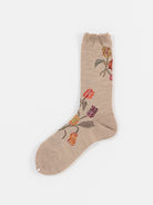Antipast Tulip Bouquet Socks in Beige - ANTIPAST at Worthwhile