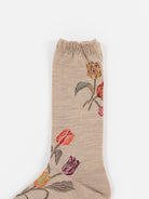 Antipast Tulip Bouquet Socks in Beige - ANTIPAST at Worthwhile