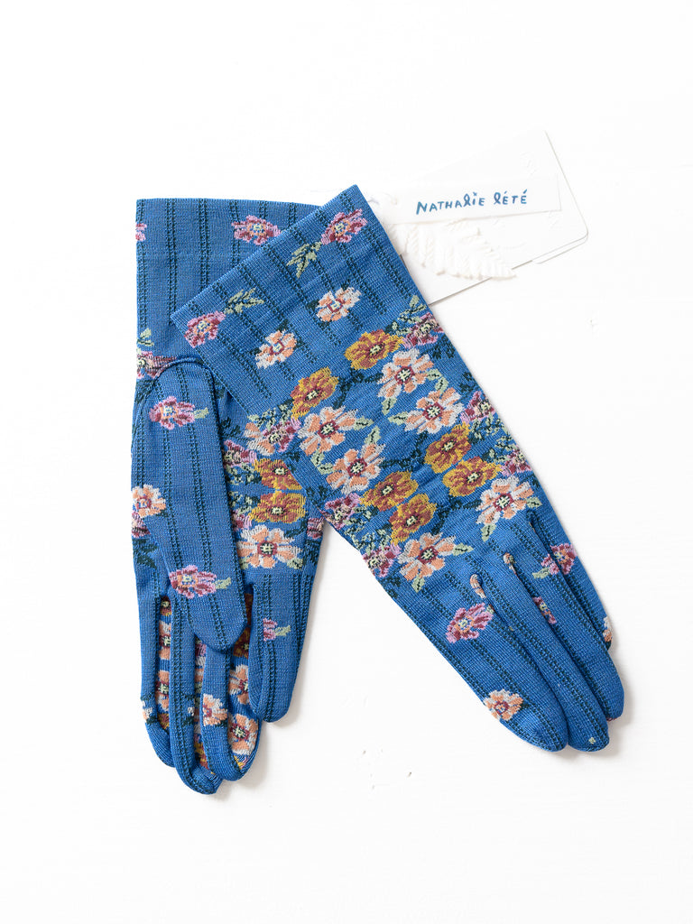 Antipast x Nathalie Lete Gloves, Blue - Worthwhile