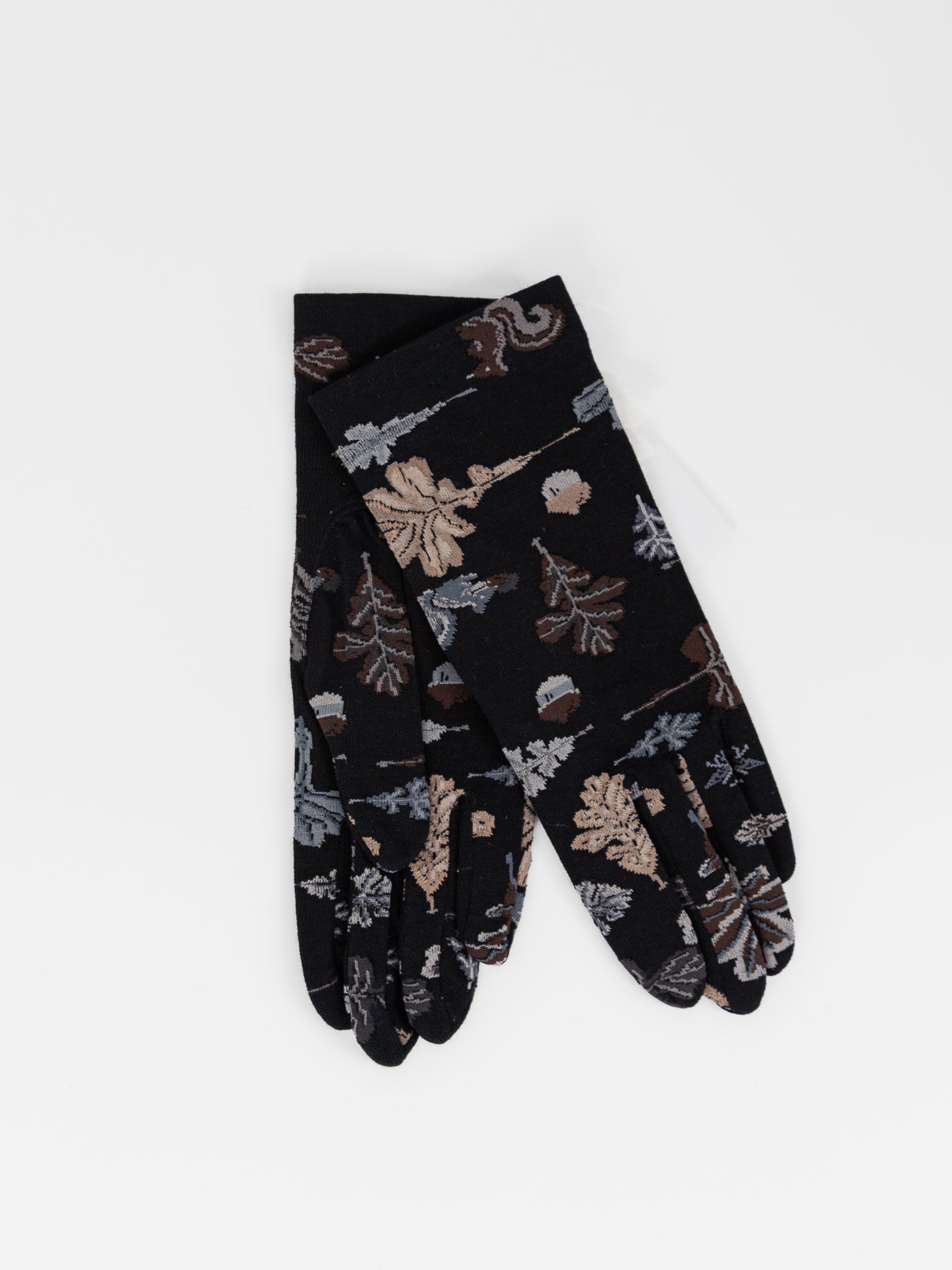 ANTIPAST(アンティパスト) ソックスニットグローブ Antipast Autumn Park Sock Knit Gloves in Black at Worthwhile