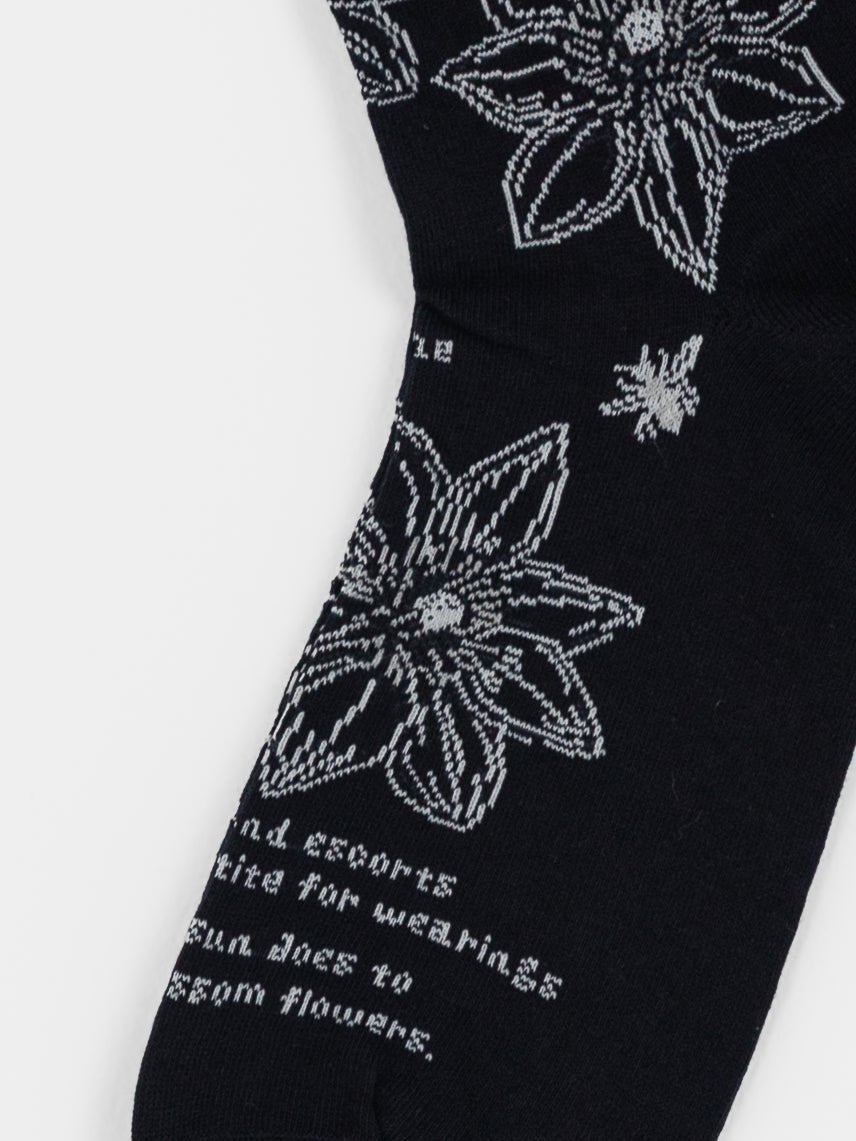 Antipast Botanical IV Socks in Black - ANTIPAST at Worthwhile - shop SOCK