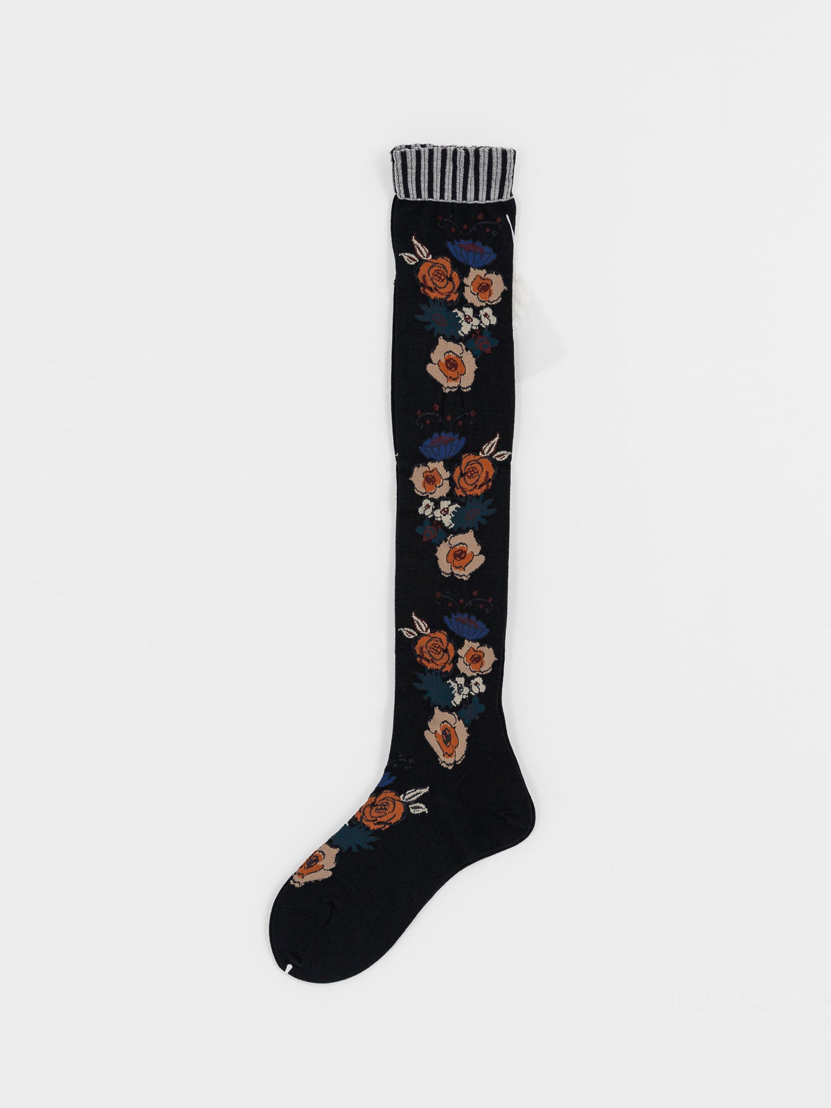 Antipast Cokrico Flower High Socks in Black - ANTIPAST at Worthwhile - shop SOCK