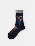Antipast Cokrico Flower Socks in Navy - ANTIPAST at Worthwhile - shop SOCK