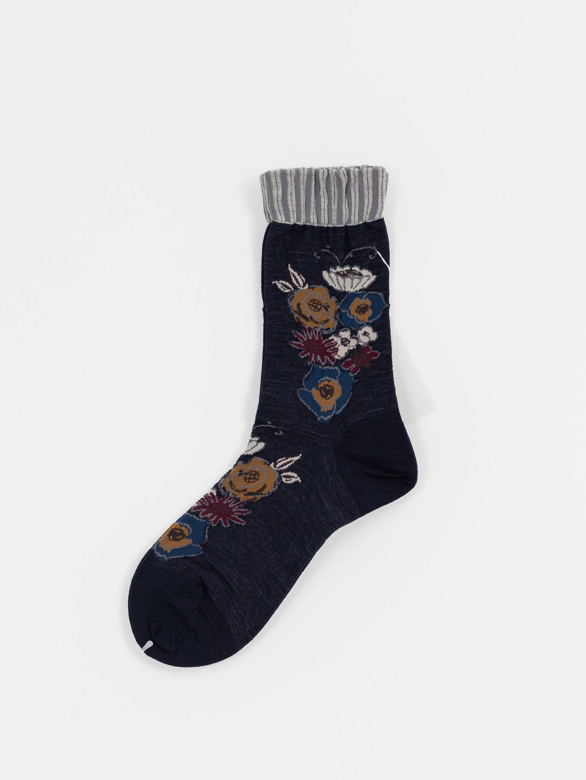 Antipast Cokrico Flower Socks in Navy - ANTIPAST at Worthwhile - shop SOCK