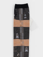 Antipast Darning Check High Socks in Black - ANTIPAST at Worthwhile - shop SOCK