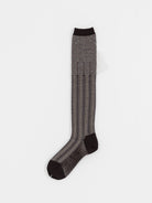 Antipast Herringbone High Socks in Brown - ANTIPAST at Worthwhile - shop SOCK