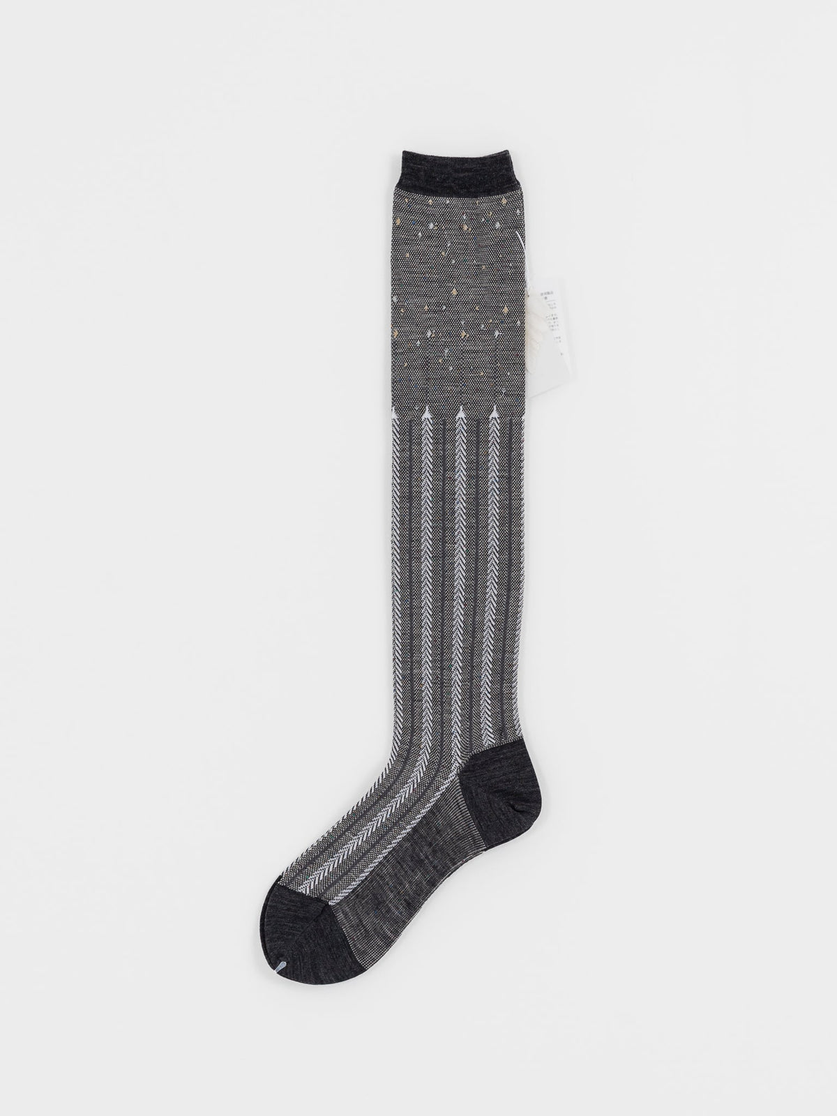 Antipast Herringbone High Socks in Grey - ANTIPAST at Worthwhile - shop SOCK