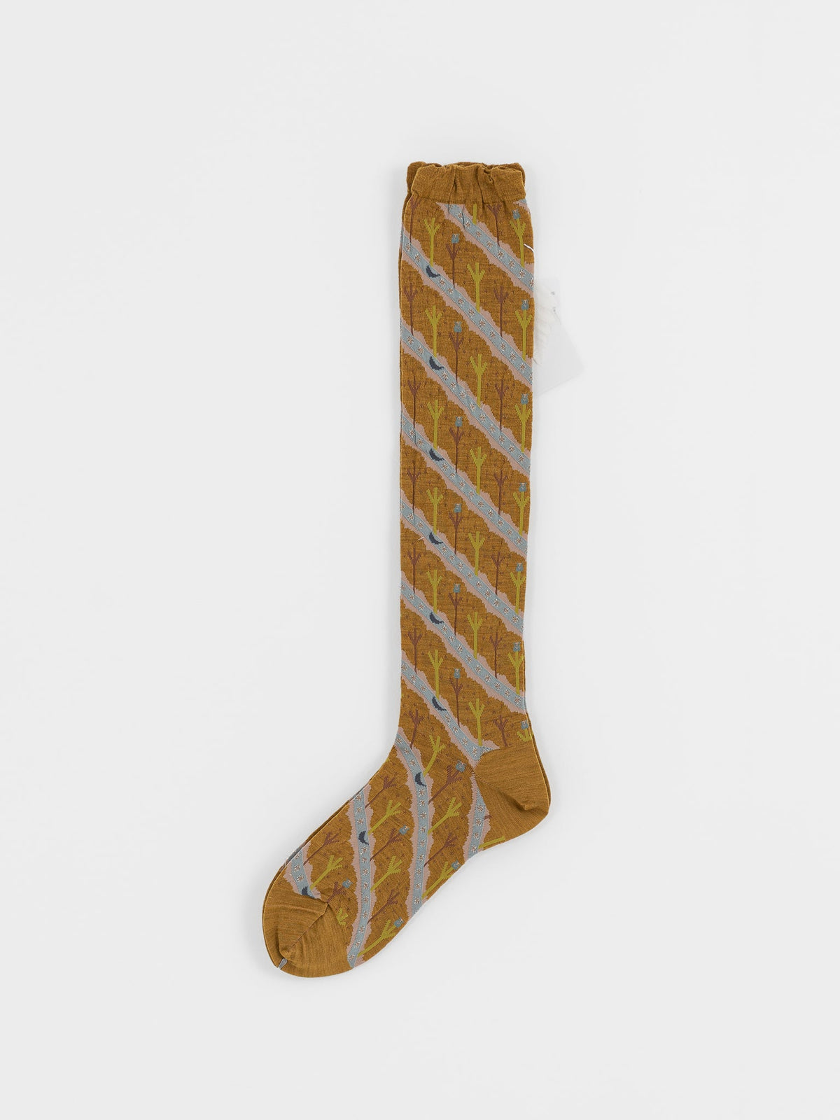 Antipast Owl House High Socks in Mustard - ANTIPAST at Worthwhile - shop SOCK
