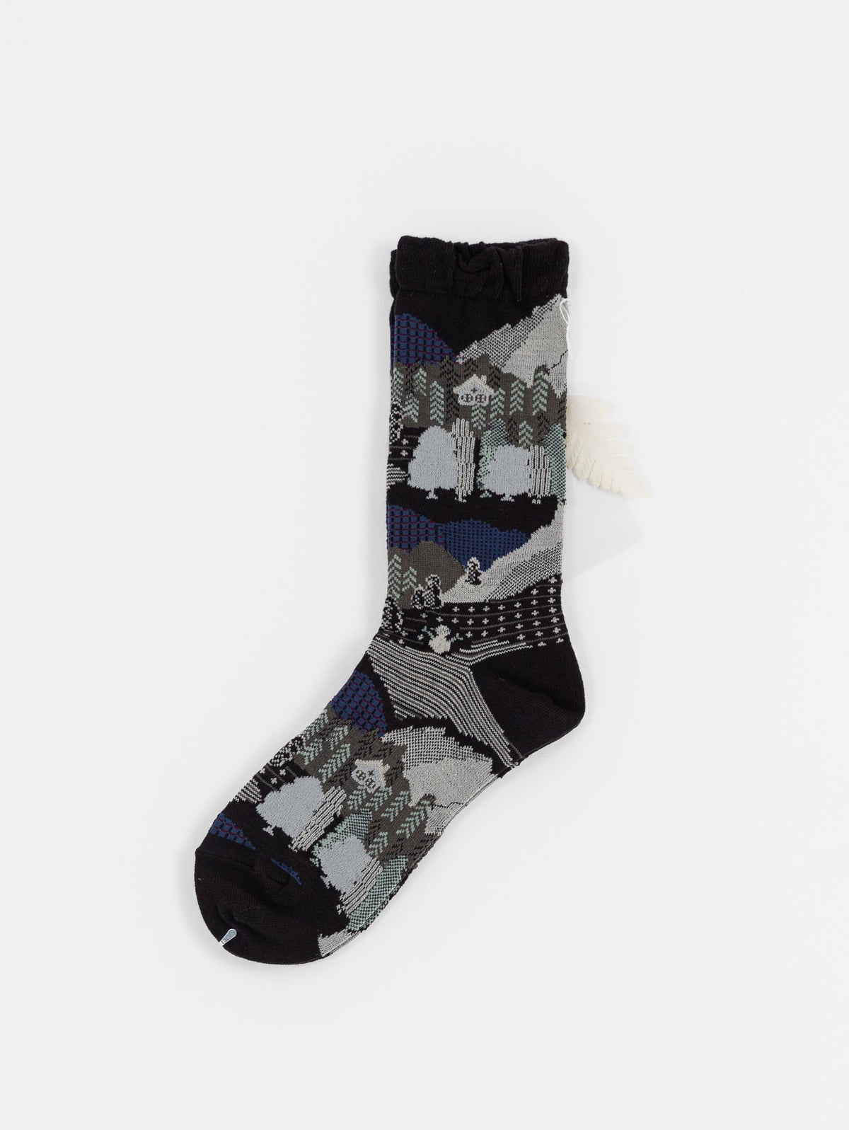 Antipast Snowy Winter Socks in Black - ANTIPAST at Worthwhile - shop SOCK