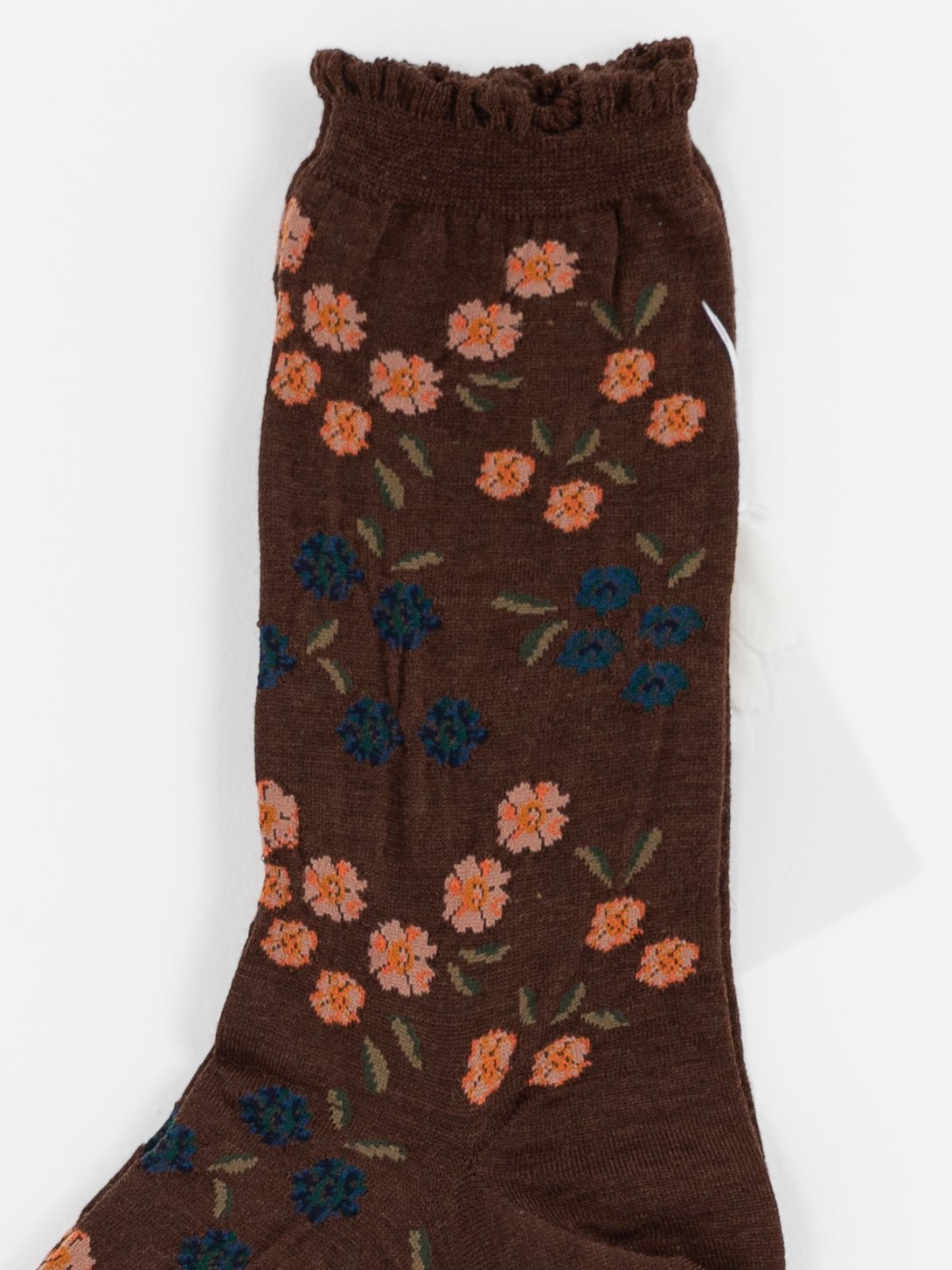 Antipast Tiny Flowers Socks in Brown - ANTIPAST at Worthwhile - shop SOCK