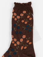 Antipast Tiny Flowers Socks in Brown - ANTIPAST at Worthwhile - shop SOCK