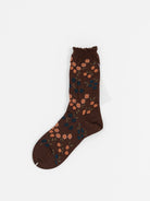 Antipast Tiny Flowers Socks in Brown - ANTIPAST at Worthwhile - shop SOCK