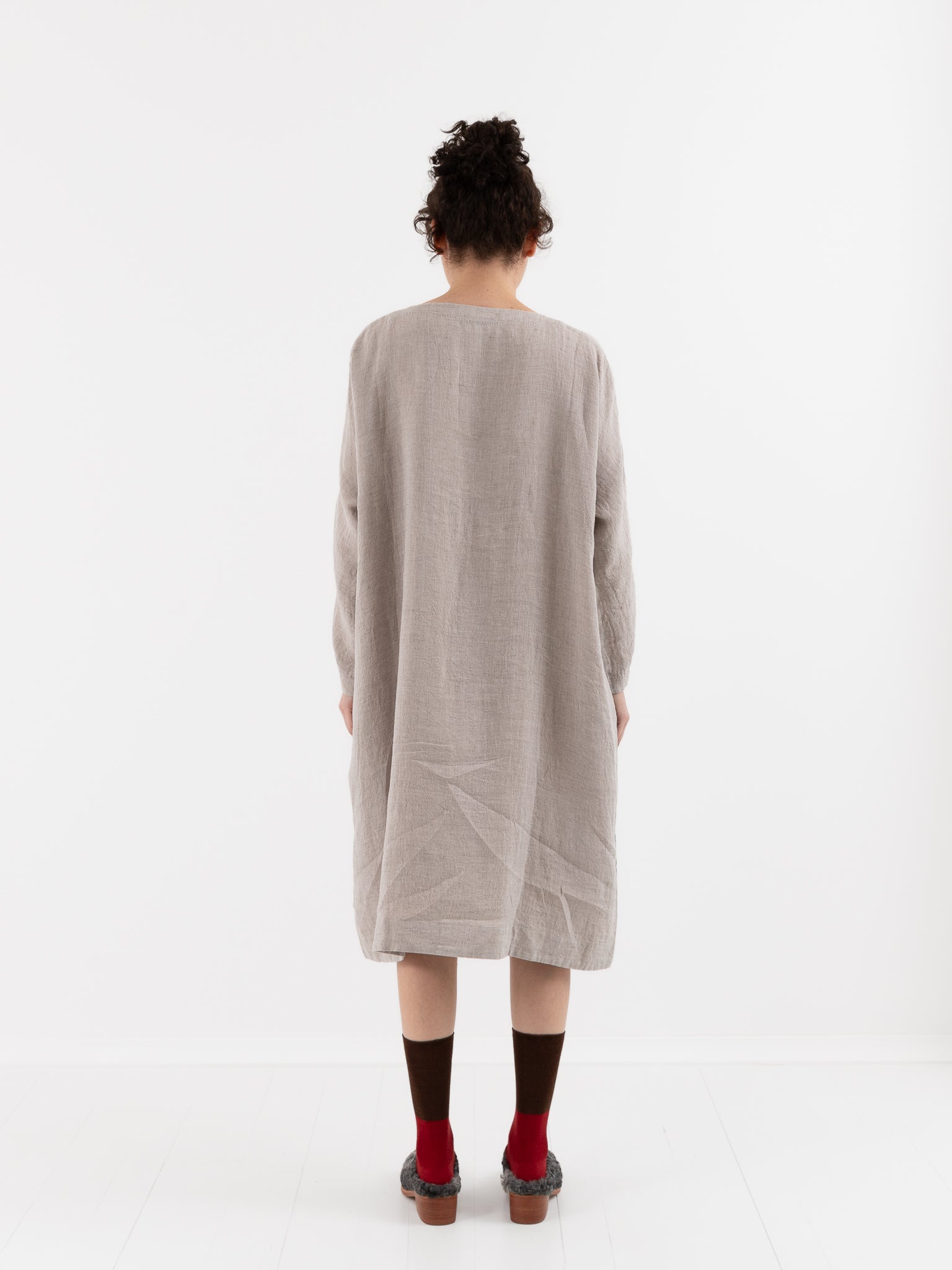 AODRESS Multi Stripe Patchwork Dress No. 10 in Pearl Grey - AODRESS at Worthwhile - shop DRESS