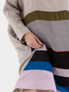 AODRESS Multi Stripe Patchwork Dress No. 10 in Pearl Grey - AODRESS at Worthwhile - shop DRESS