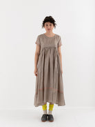 AODRESS Gather Garden Dress No. 61 in Mocha Check - AODRESS at Worthwhile - shop DRESS