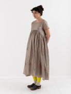 AODRESS Gather Garden Dress No. 61 in Mocha Check - AODRESS at Worthwhile - shop DRESS