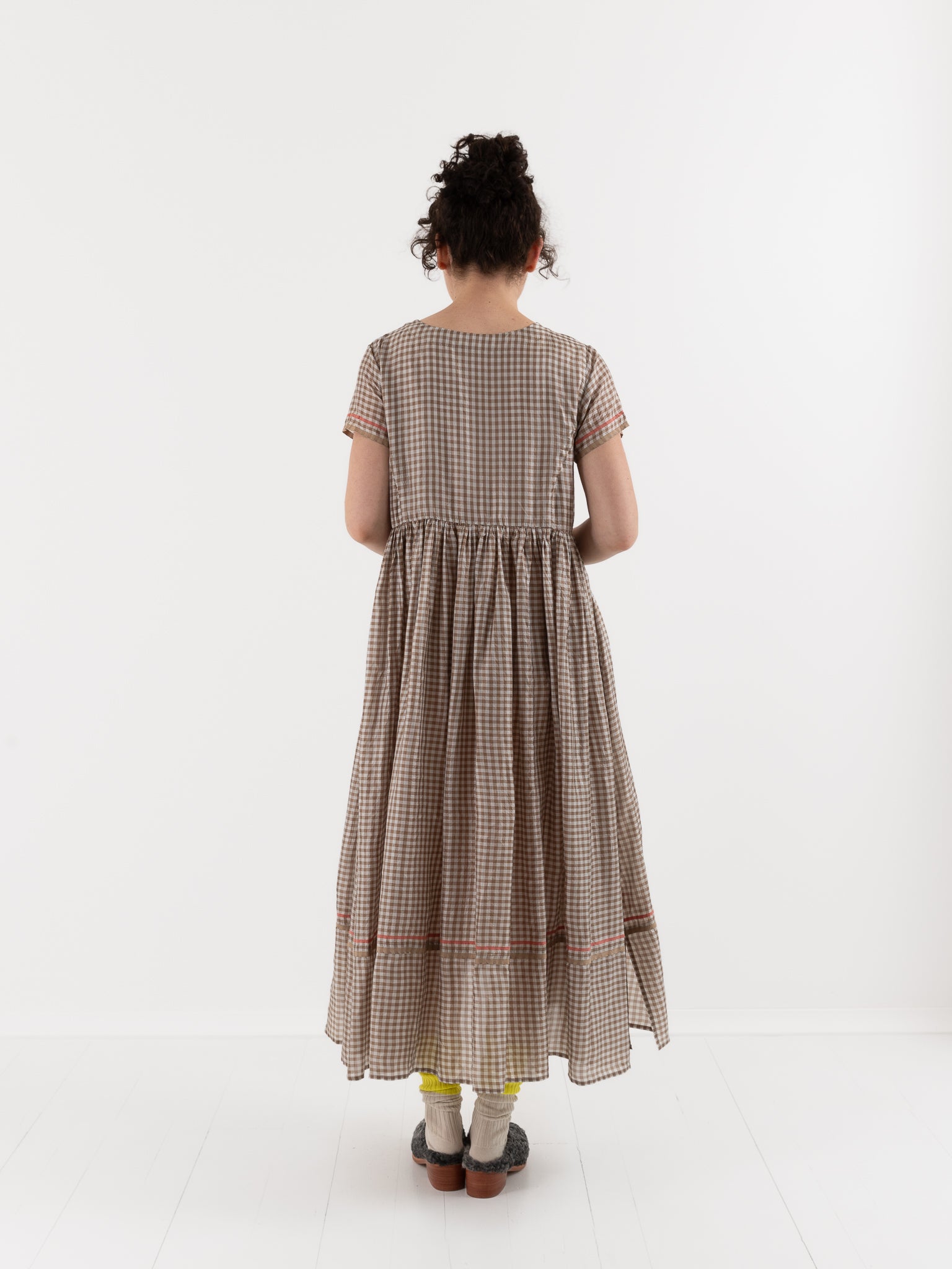 AODRESS Gather Garden Dress No. 61 in Mocha Check - AODRESS at Worthwhile - shop DRESS