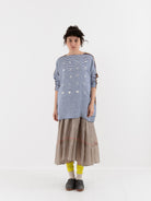 AODRESS Speciman Tunic No. 19 in Lapis Thin Stripe - AODRESS at Worthwhile - shop TUNIC