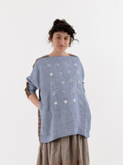 AODRESS Speciman Tunic No. 19 in Lapis Thin Stripe - AODRESS at Worthwhile - shop TUNIC