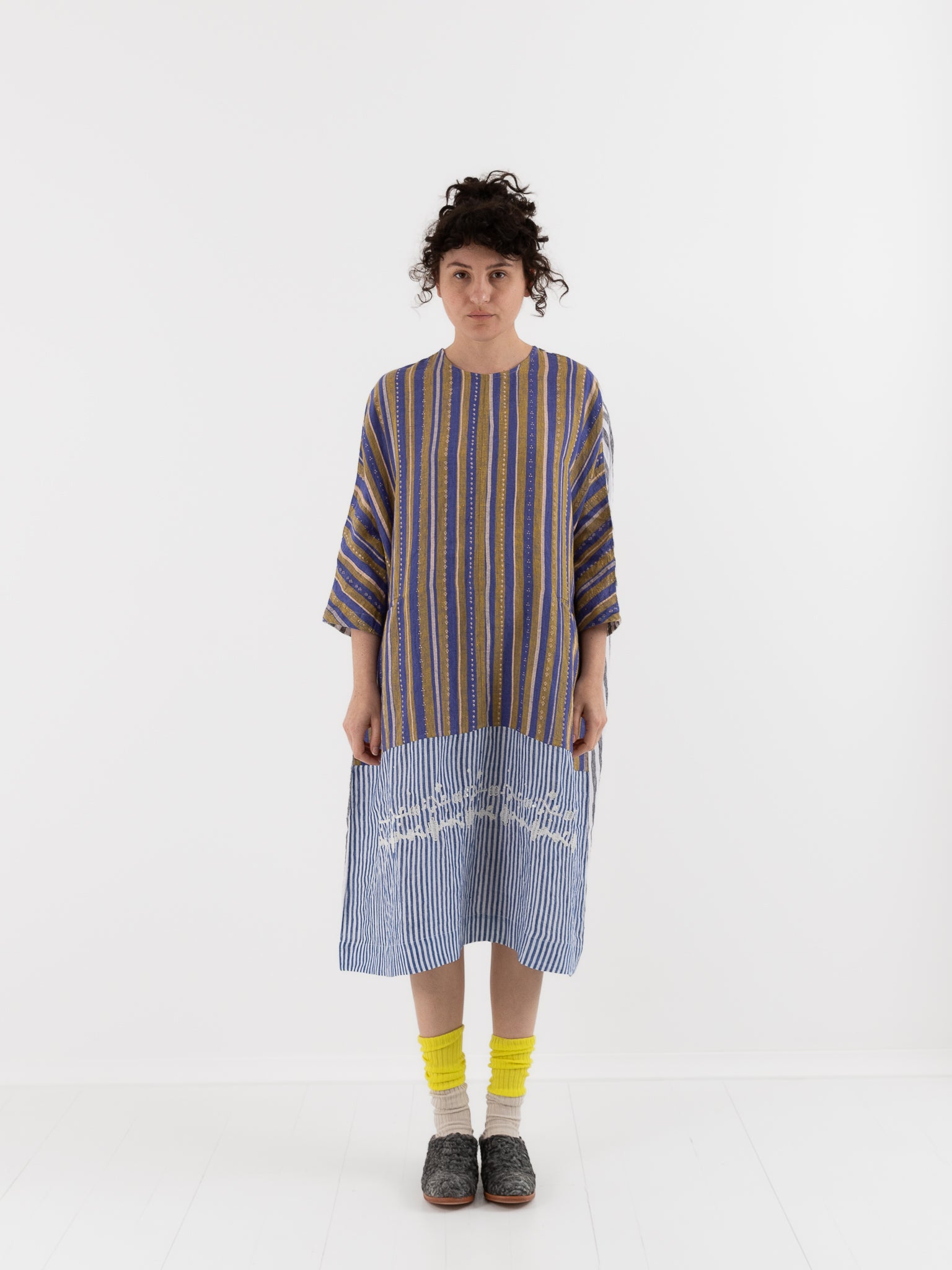 AODRESS Jamdani Dress No. 20 in Mota Crescent Moon - AODRESS at Worthwhile - shop DRESS