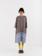 AODRESS Jamdani Dress No. 20 in Mota Crescent Moon - AODRESS at Worthwhile - shop DRESS