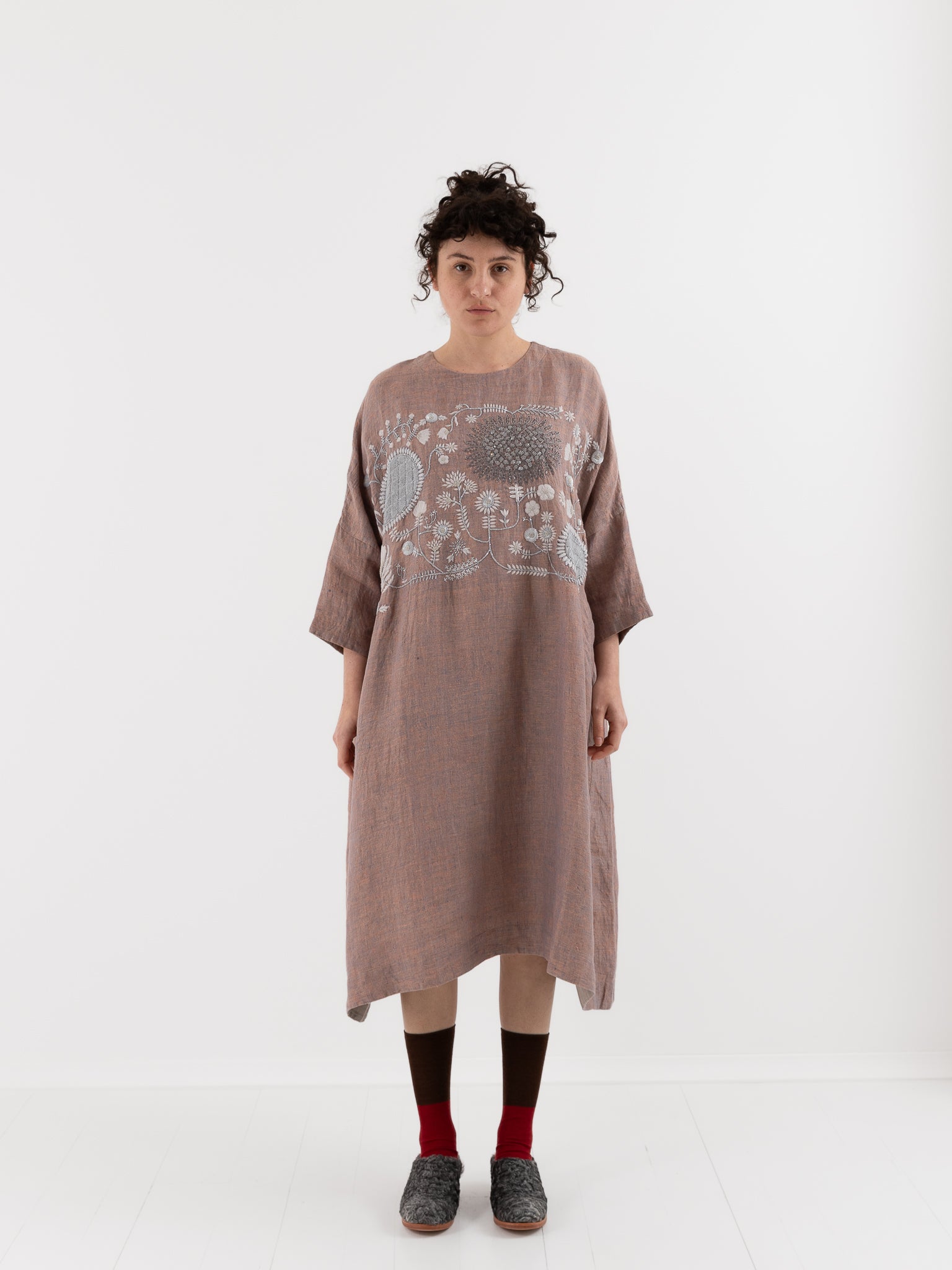 AODRESS Northan Sun Flowers Dress No. 17 in Raat Sunrise - AODRESS at Worthwhile - shop DRESS