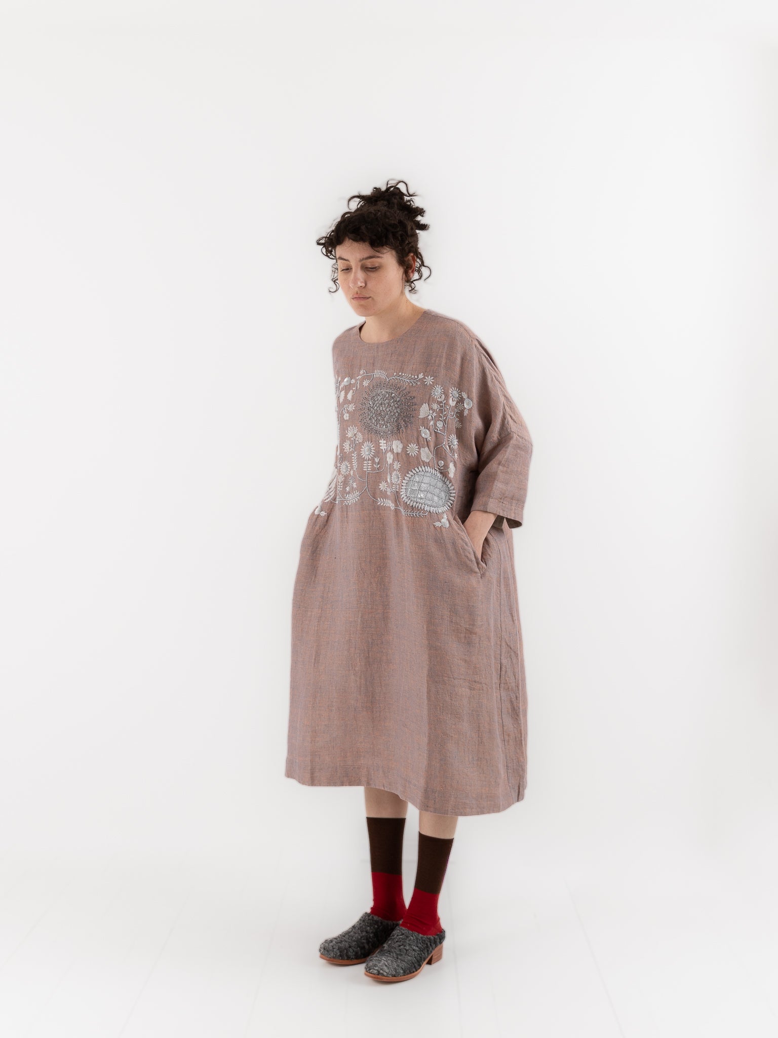AODRESS Northan Sun Flowers Dress No. 17 in Raat Sunrise - AODRESS at Worthwhile - shop DRESS