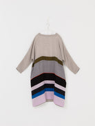 AODRESS Multi Stripe Patchwork Dress No. 10 in Pearl Grey - AODRESS at Worthwhile - shop DRESS