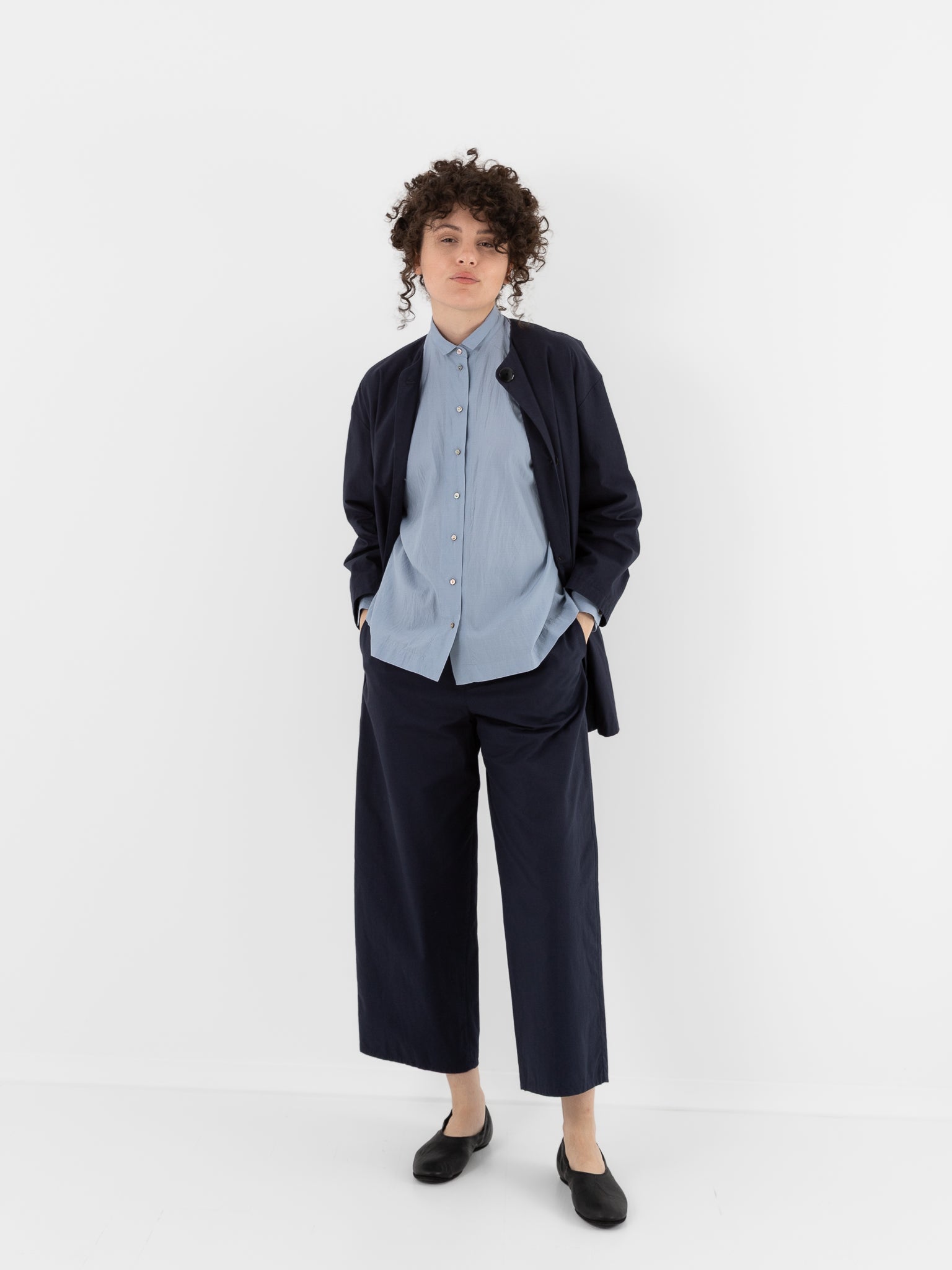 Arts & Science New Granny Short Coat in Navy - ARTS & SCIENCE at Worthwhile - shop COAT