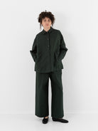 Arts & Science Back Gather Shirt Jacket in Dark Forest Green - ARTS & SCIENCE at Worthwhile - shop JACKET