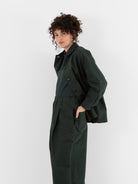 Arts & Science Back Gather Shirt Jacket in Dark Forest Green - ARTS & SCIENCE at Worthwhile - shop JACKET