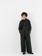 Arts & Science Back Gather Shirt Jacket in Dark Forest Green - ARTS & SCIENCE at Worthwhile - shop JACKET