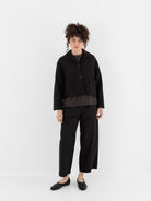 Arts & Science Big Collar Short Jacket in Black - ARTS & SCIENCE at Worthwhile - shop JACKET