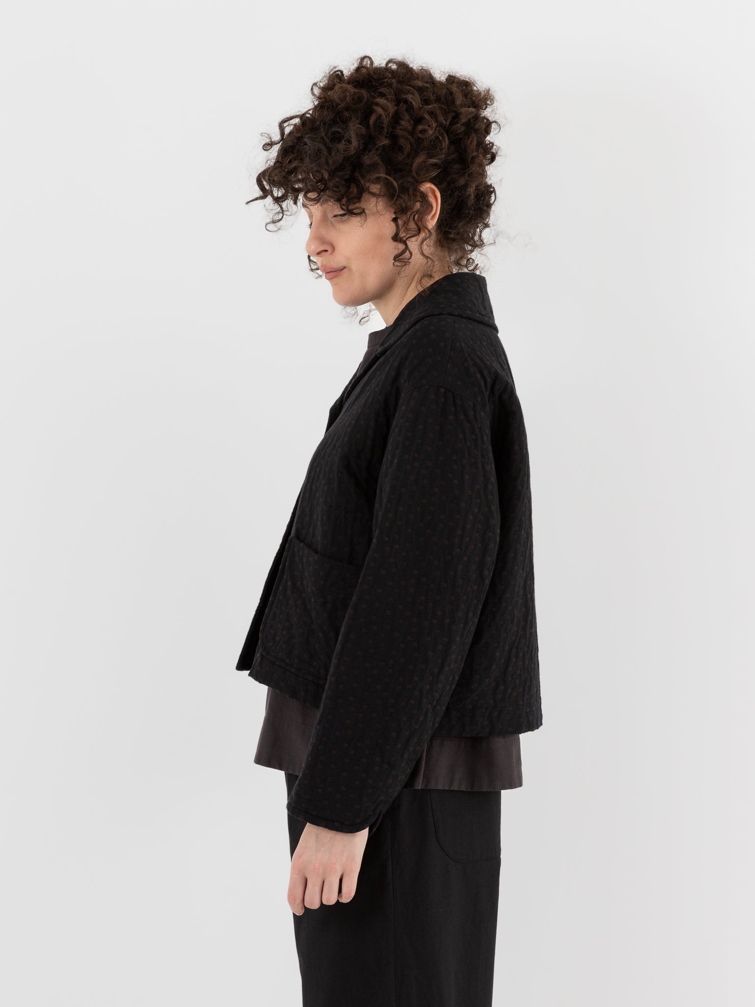 Arts & Science Big Collar Short Jacket in Black - ARTS & SCIENCE at Worthwhile - shop JACKET