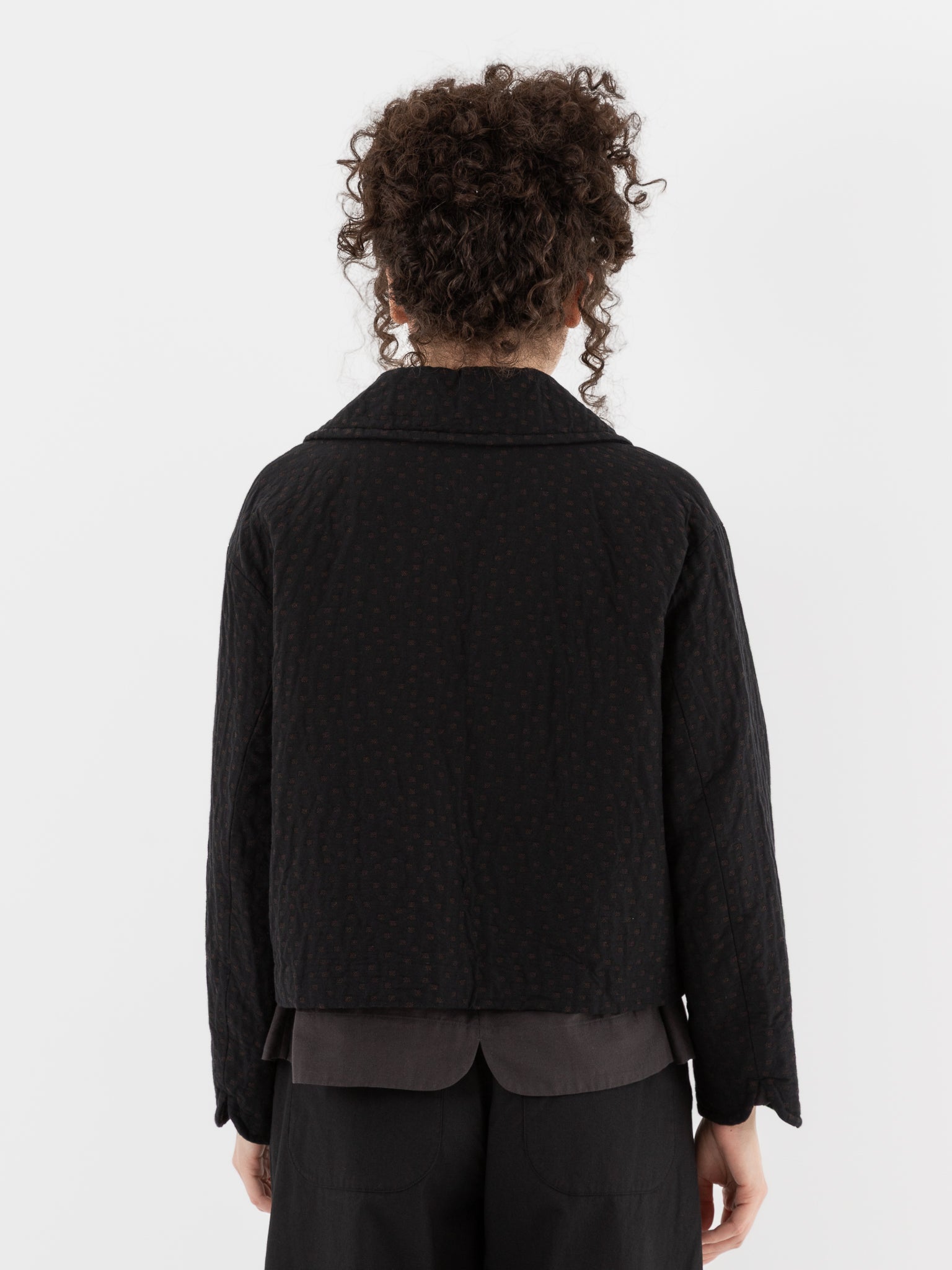 Arts & Science Big Collar Short Jacket in Black - ARTS & SCIENCE at Worthwhile - shop JACKET