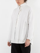 Arts & Science Side Gather Blouse in Vintage White - ARTS & SCIENCE at Worthwhile - shop TOP