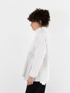 Arts & Science Side Gather Blouse in Vintage White - ARTS & SCIENCE at Worthwhile - shop TOP