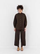 Arts & Science Bulky Gather Shirt in Brown - ARTS & SCIENCE at Worthwhile - shop Unclassified