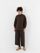 Arts & Science Bulky Gather Shirt in Brown - ARTS & SCIENCE at Worthwhile - shop Unclassified