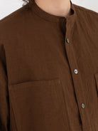 Arts & Science Lartigue Pullover Shirt in Light Brown - ARTS & SCIENCE at Worthwhile - shop TOP