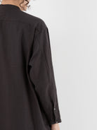 Arts & Science Front Open Night Shirt Long in Vintage Black - ARTS & SCIENCE at Worthwhile - shop TOP