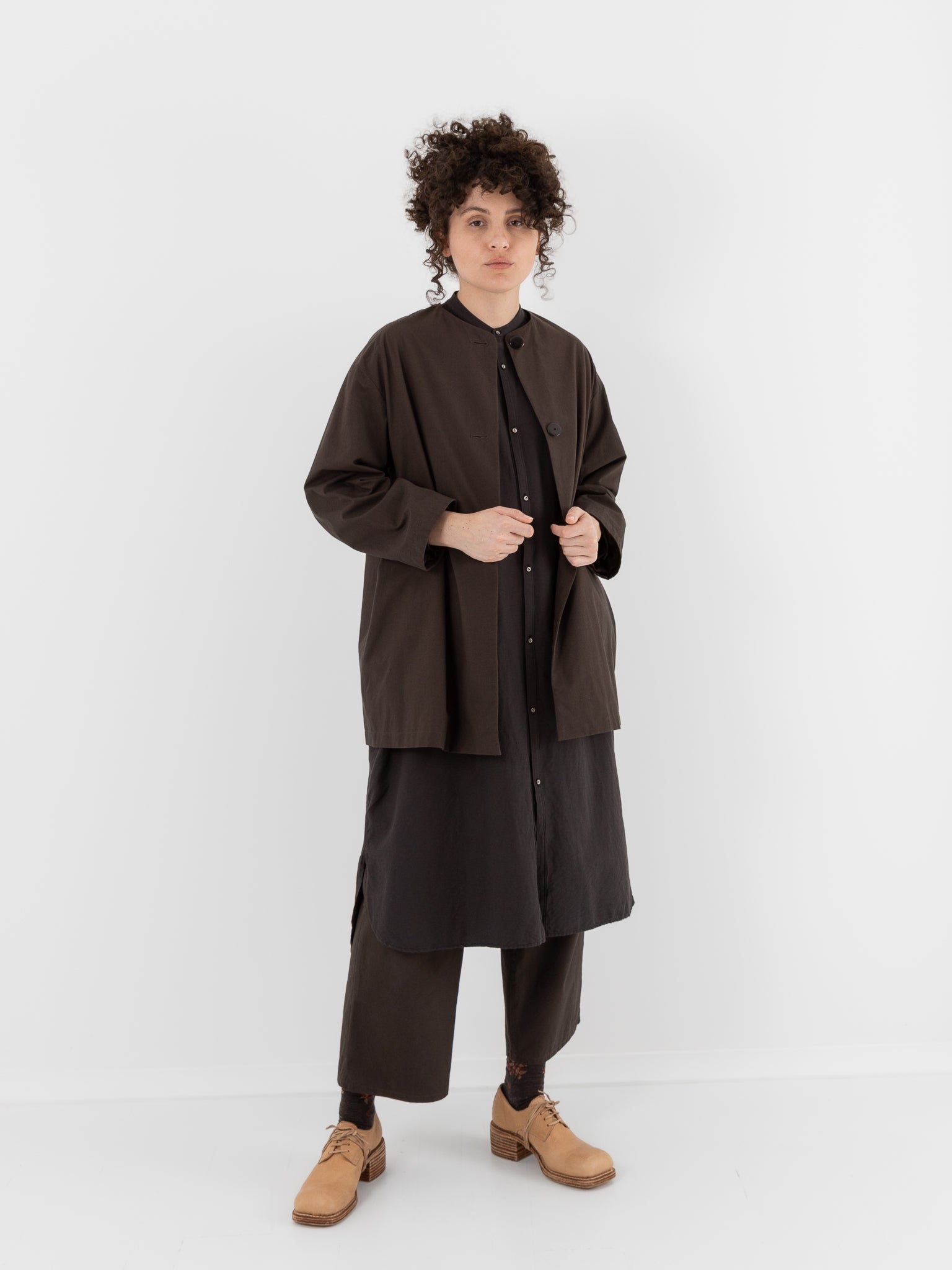 Arts & Science New Granny Short Coat in Brown - ARTS & SCIENCE at Worthwhile - shop COAT