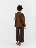 Arts & Science Side Gather Blouse in Light Brown - ARTS & SCIENCE at Worthwhile - shop TOP