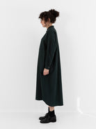 Arts & Science Stitched Yoke Shirt Dress in Dark Forest Green - ARTS & SCIENCE at Worthwhile - shop DRESS